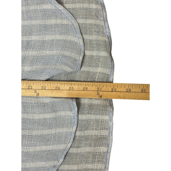 Free People Button Down Top Women's Small Light Blue Frayed Shoulder Hem Flowy - Picture 9 of 11